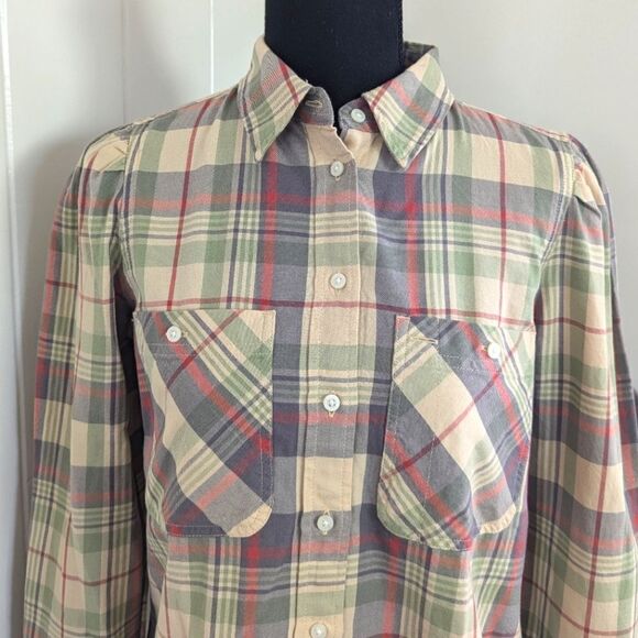 Ralph Lauren Black Label Plaid Top S Preppy Countryside Equestrian Ranch Western - Picture 4 of 12